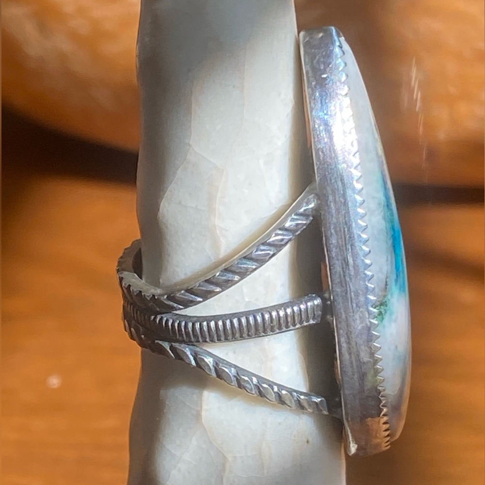 Arizona Chrysocolla Sterling Ring - Picture 3 of 10